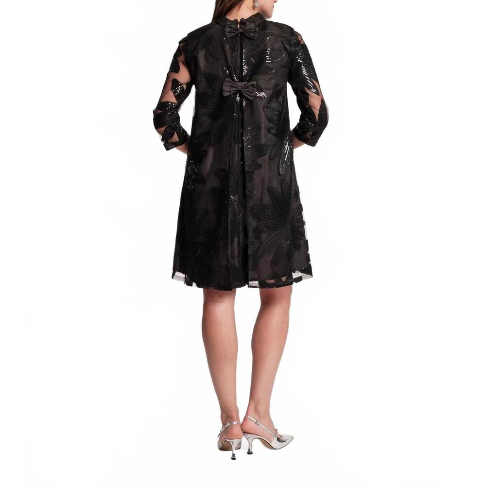 NEW FRANCES VALENTINE diplomat mini dress in black - Picture 4 of 6